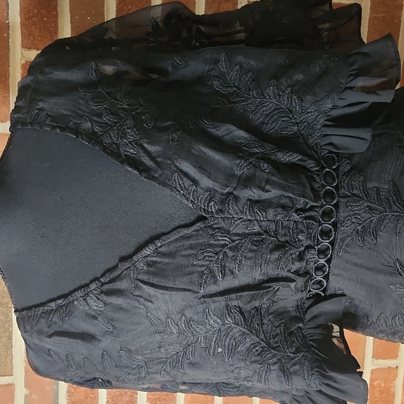 Fab'rik Black Lace Dress, Size Medium - Picture 2 of 9